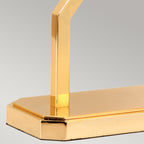 Elstead Cross Table Lamp in Polished Gold with Ivory Shade