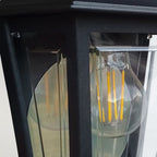 Elstead Deco Lane Outdoor Half Lantern in Black