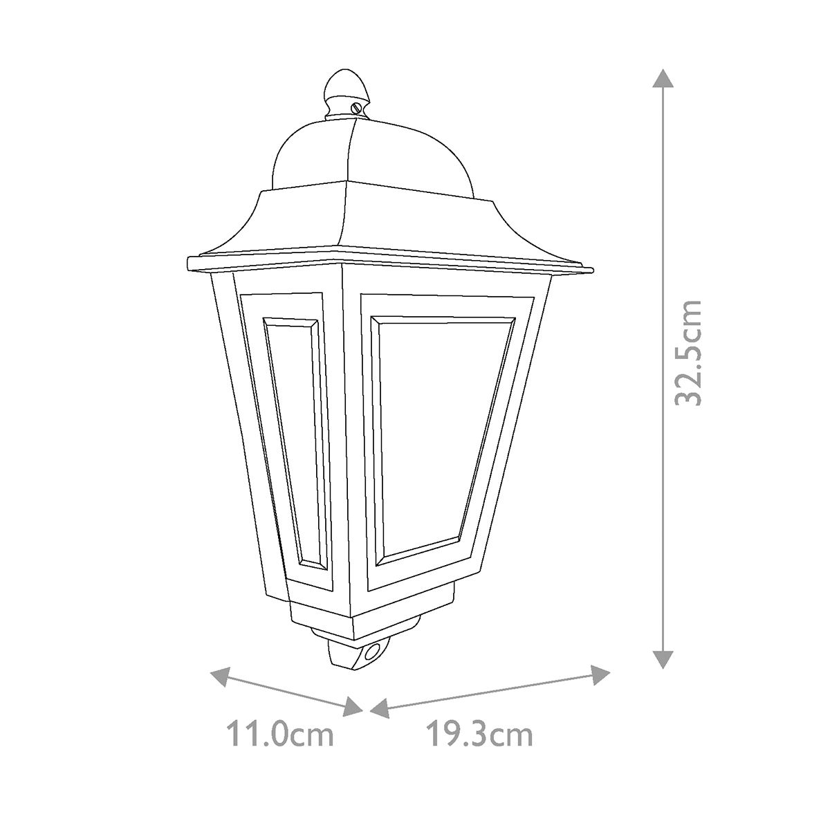 Elstead Deco Lane Outdoor Half Lantern in Red