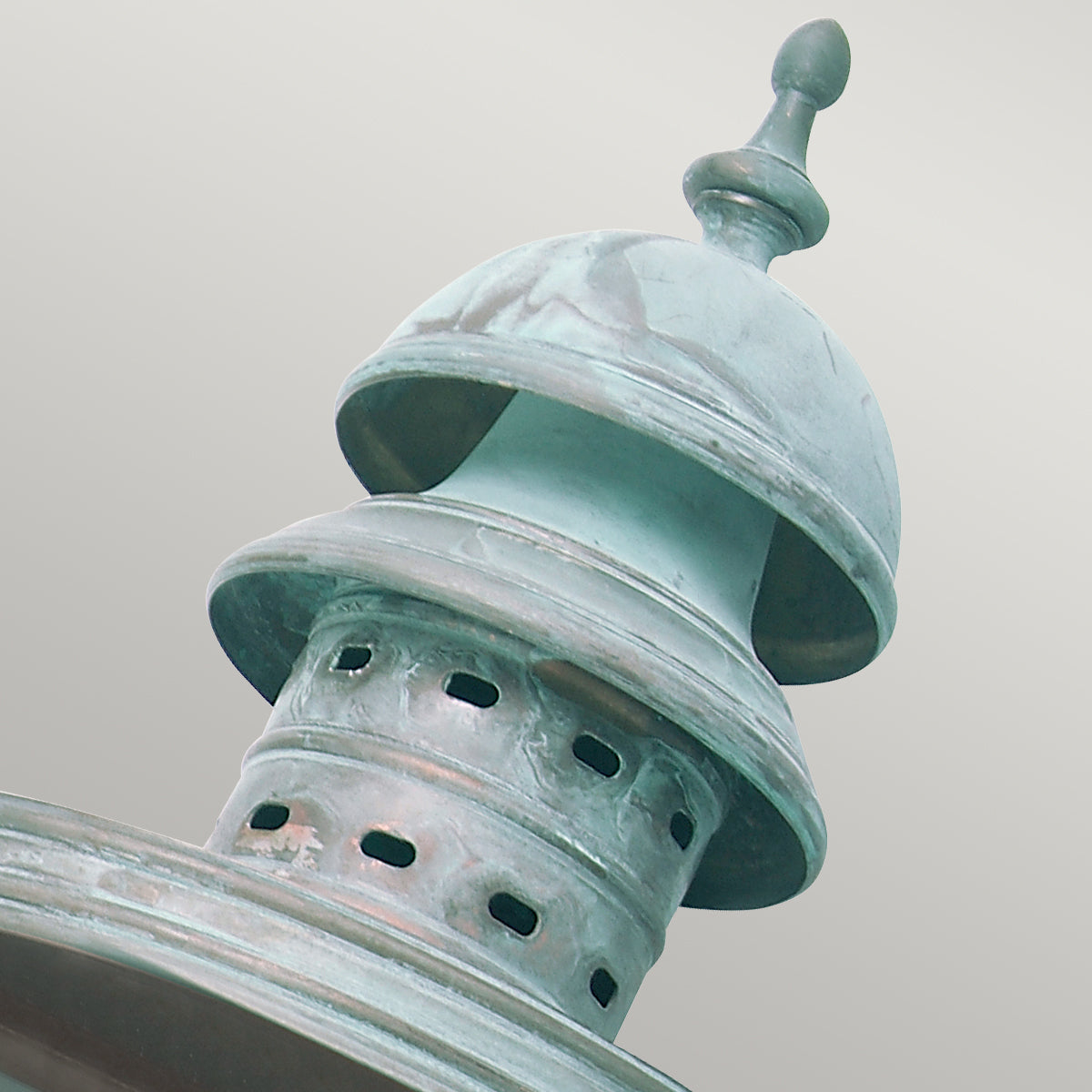 Elstead Downing Street Outdoor Coastal Wall Lantern in Solid Brass Verdigris