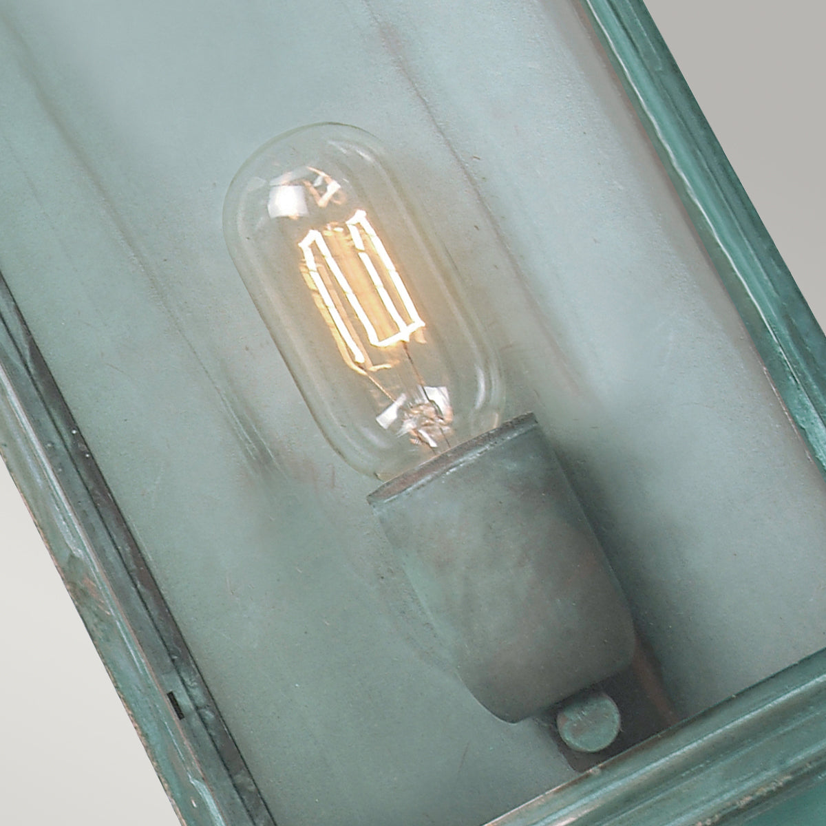 Elstead Downing Street Outdoor Coastal Wall Lantern in Solid Brass Verdigris
