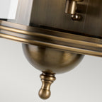 Elstead Downing Street Outdoor Coastal Wall Lantern in Solid Brass