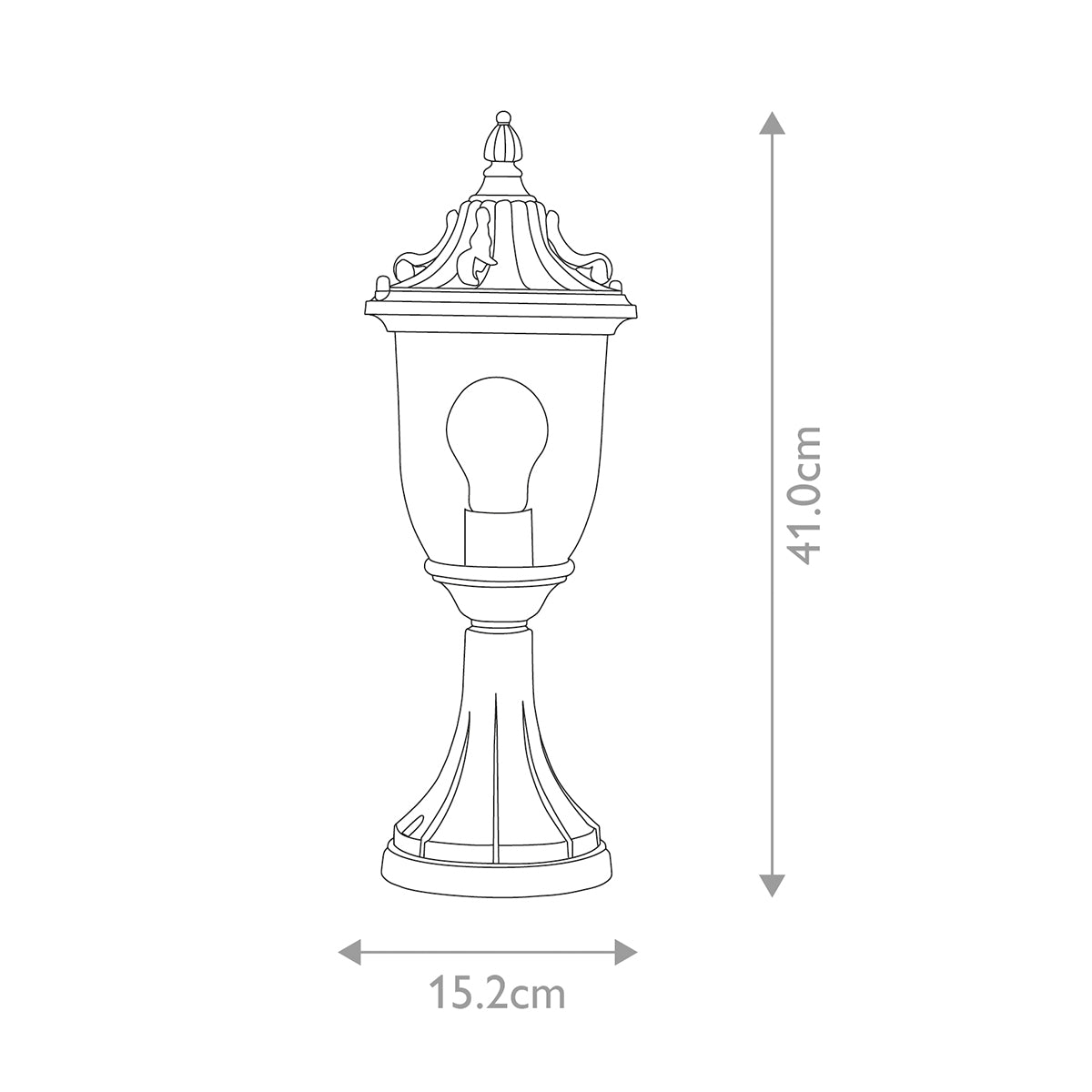 Elstead Elkstone 1 Light Pedestal in GZH Finish