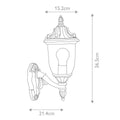 Elstead Elkstone 1 Light Wall Lantern in GZH Finish