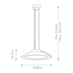 Elstead Europa Large LED Pendant Light in White Painted Finish