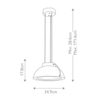 Elstead Europa Medium 1 Light LED Pendant Light in White
