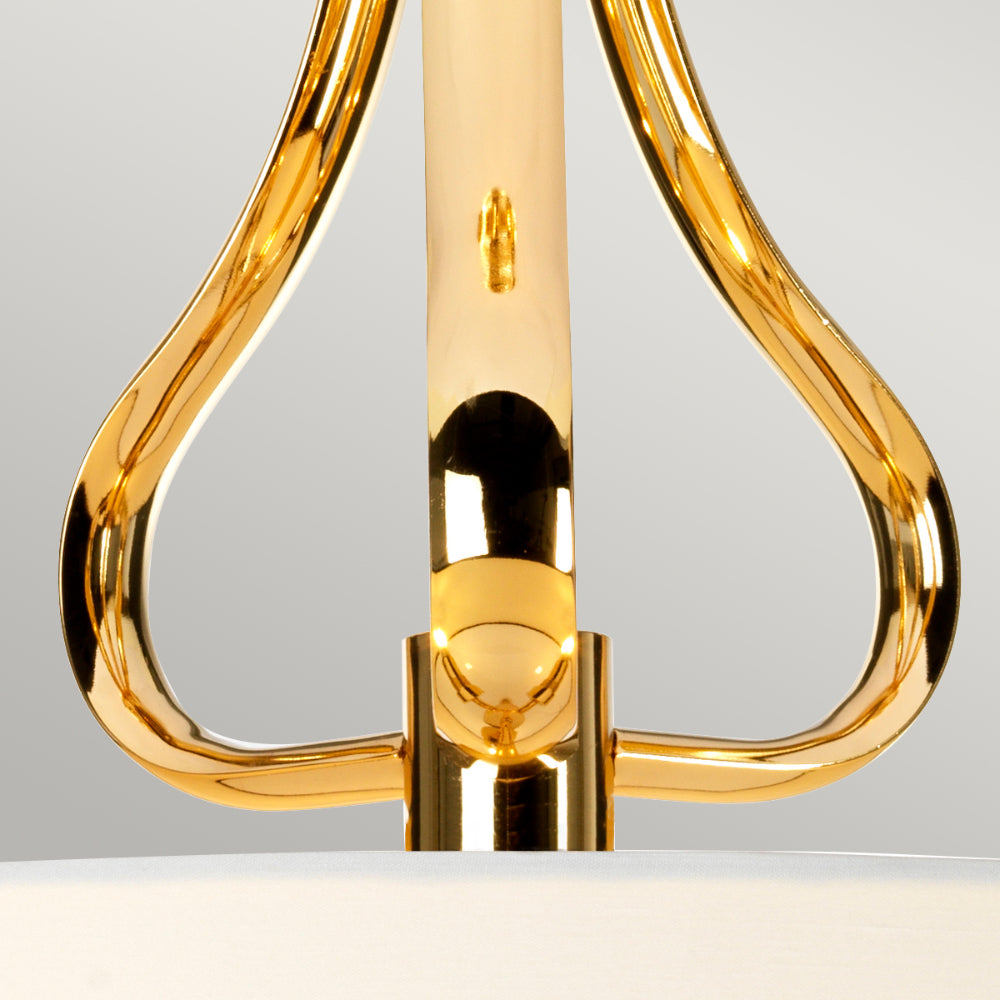 Elstead Falmouth 3 Light Semi Flush Ceiling Light in French Gold