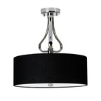 Elstead Falmouth 3 Light Semi Flush Ceiling Light in Polished Chrome