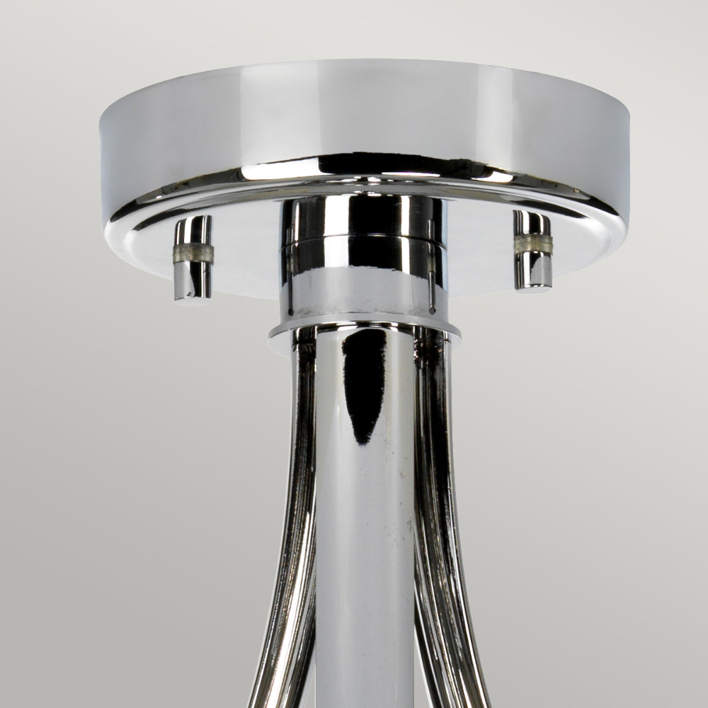 Elstead Falmouth 3 Light Semi Flush Ceiling Light in Polished Chrome