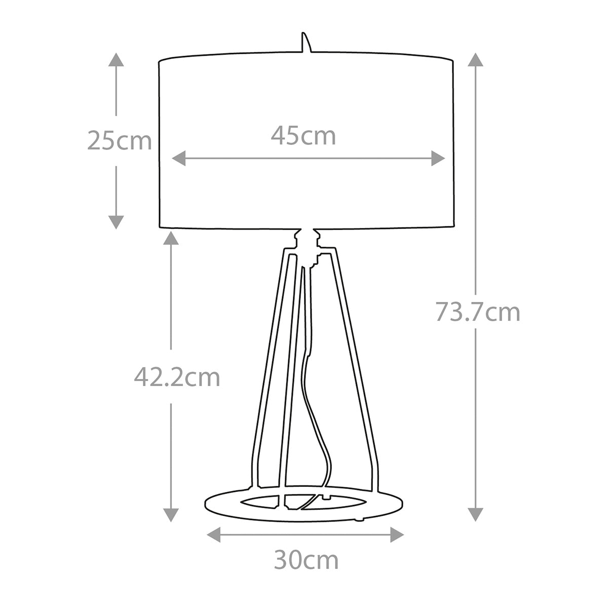 Elstead Ferrara Table Lamp in Polished Gold with White Shade