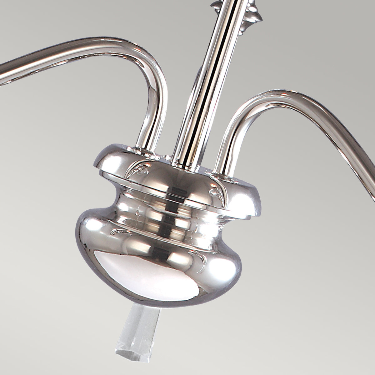 Elstead Finsbury Park 3 Light Ceiling Chandelier in Polished Nickel