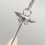 Elstead Finsbury Park 3 Light Ceiling Chandelier in Polished Nickel