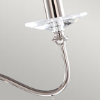 Elstead Finsbury Park 3 Light Ceiling Chandelier in Polished Nickel