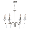 Elstead Finsbury Park 6 Light Ceiling Chandelier in Polished Nickel
