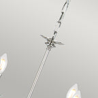 Elstead Finsbury Park 6 Light Ceiling Chandelier in Polished Nickel
