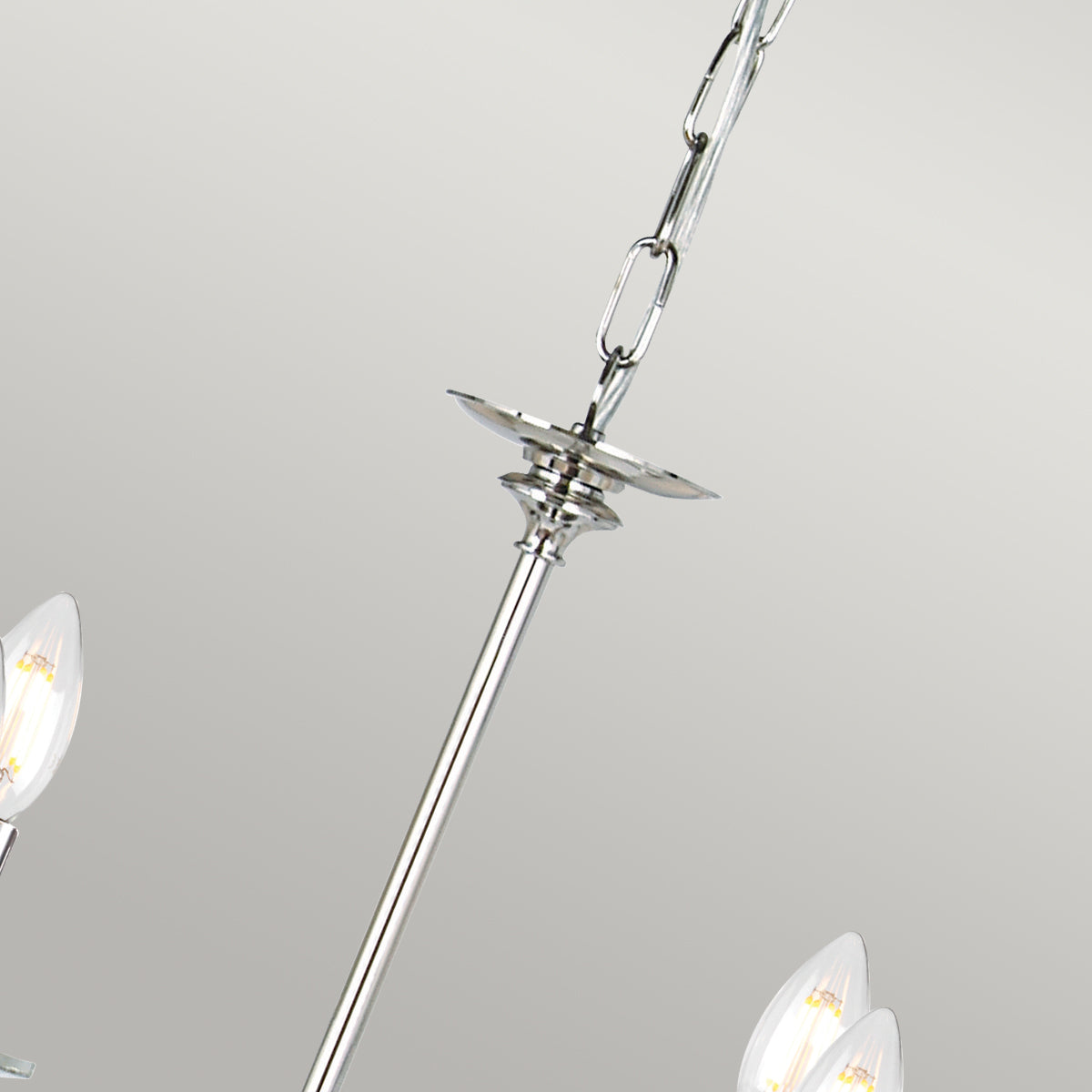 Elstead Finsbury Park 6 Light Ceiling Chandelier in Polished Nickel