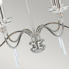 Elstead Finsbury Park 6 Light Ceiling Chandelier in Polished Nickel