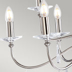 Elstead Finsbury Park 9 Light Chandelier in Polished Nickel