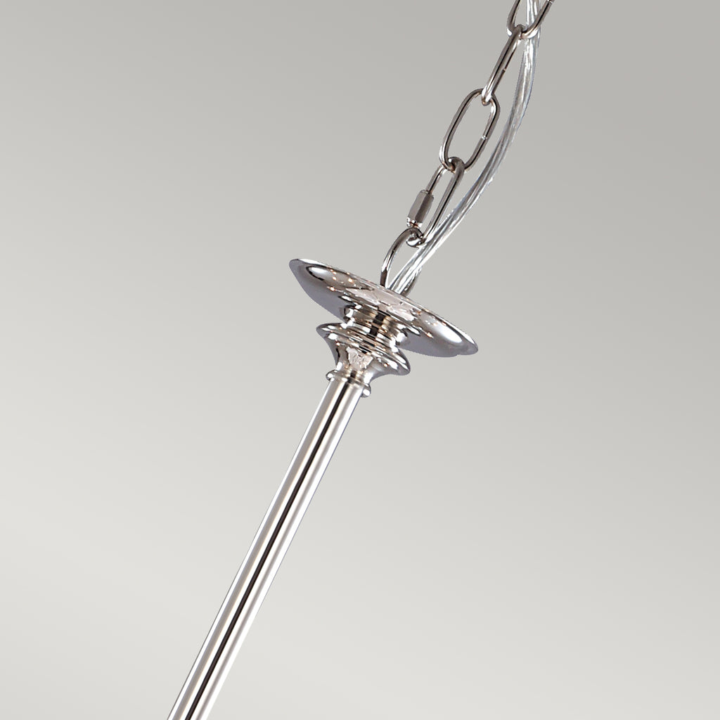 Elstead Finsbury Park 9 Light Chandelier in Polished Nickel