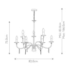 Elstead Finsbury Park 9 Light Chandelier in Polished Nickel