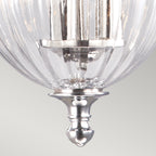 Elstead Finsbury Park Small 3 Light Pendant Light in Polished Nickel