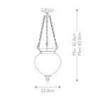 Elstead Finsbury Park Small 3 Light Pendant Light in Polished Nickel