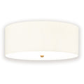 Elstead Fletcher 26 inch Flush Ceiling Light in Aged Brass with Ivory Shade