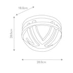 Elstead Frida 1 Light Ceiling Light in Graphite