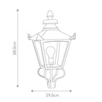 Elstead Grampian Lantern in Black Finish without Post