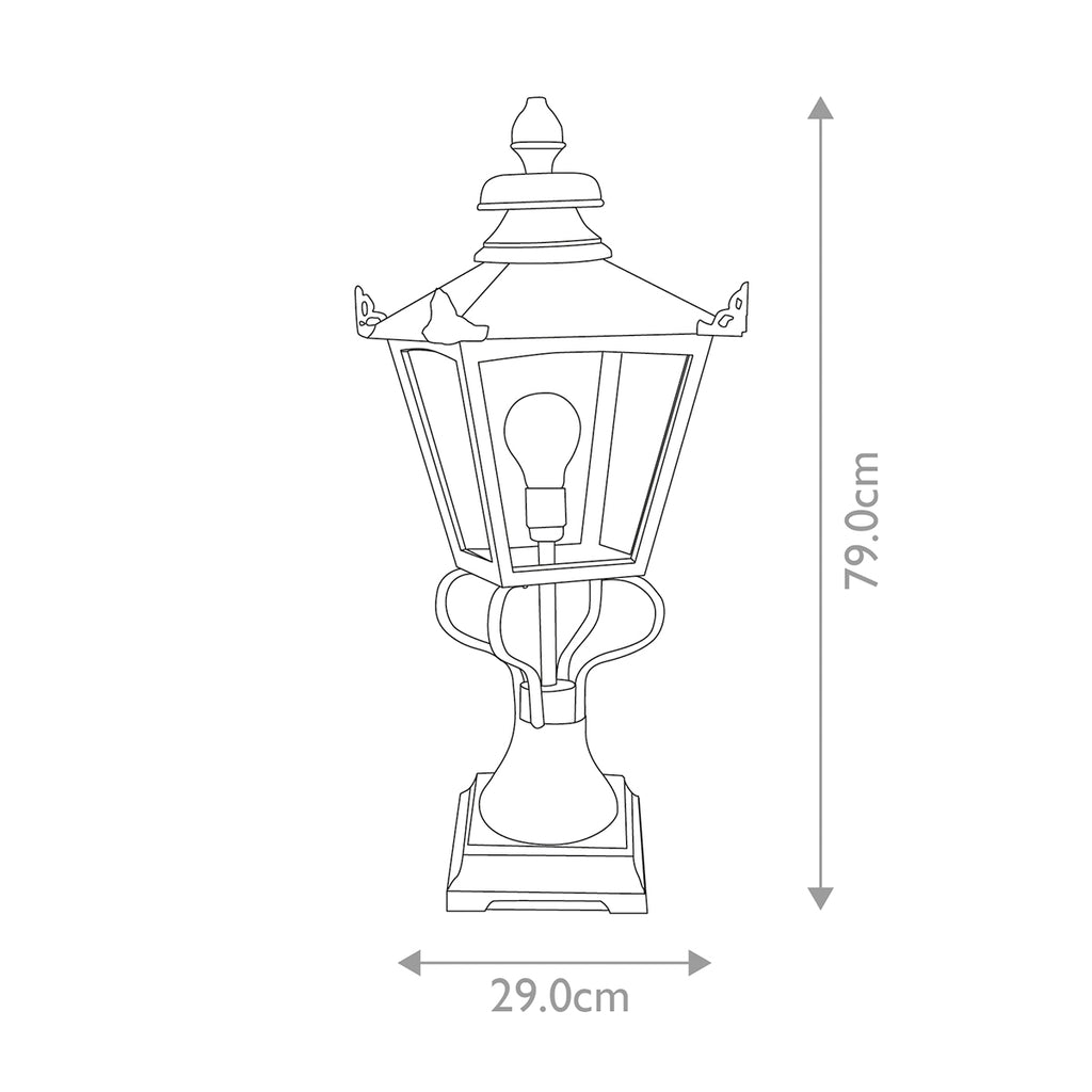 Elstead Grampian Outdoor Bollard Lantern in Black
