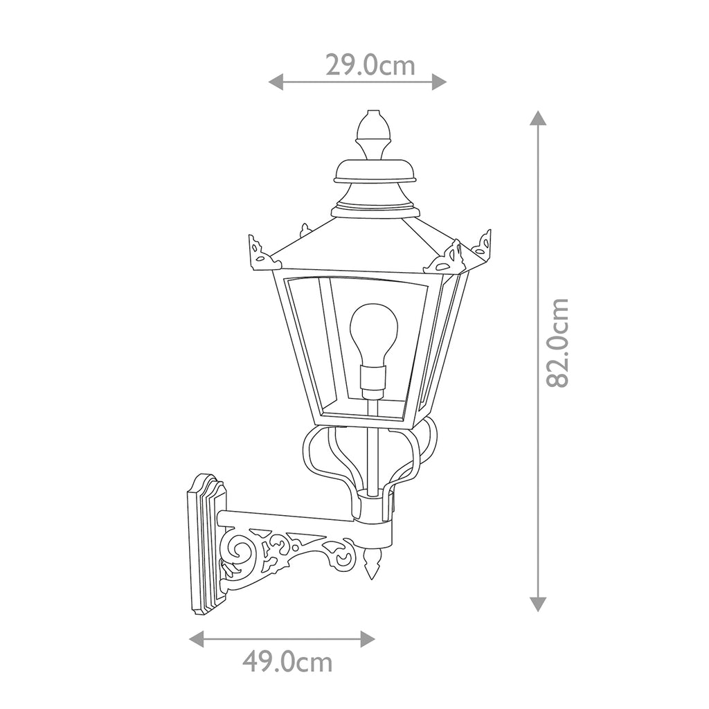 Elstead Grampian Wall Lantern in Black