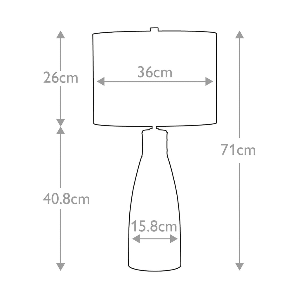Elstead Hammersmith Table Lamp in Taupe Ceramic