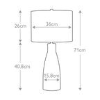 Elstead Hammersmith Table Lamp in Taupe Ceramic