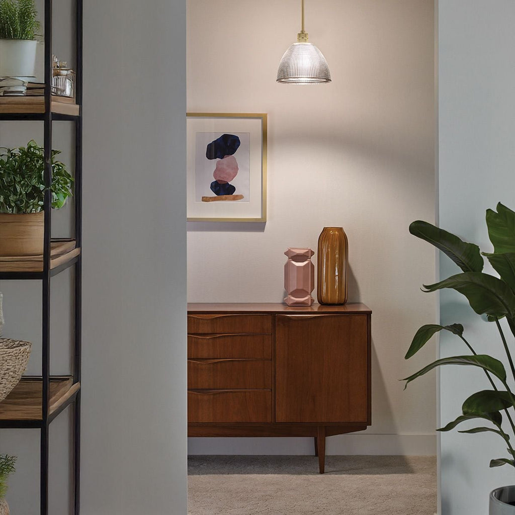 Elstead Hampstead Duo-Mount Pendant in Painted Natural Brass