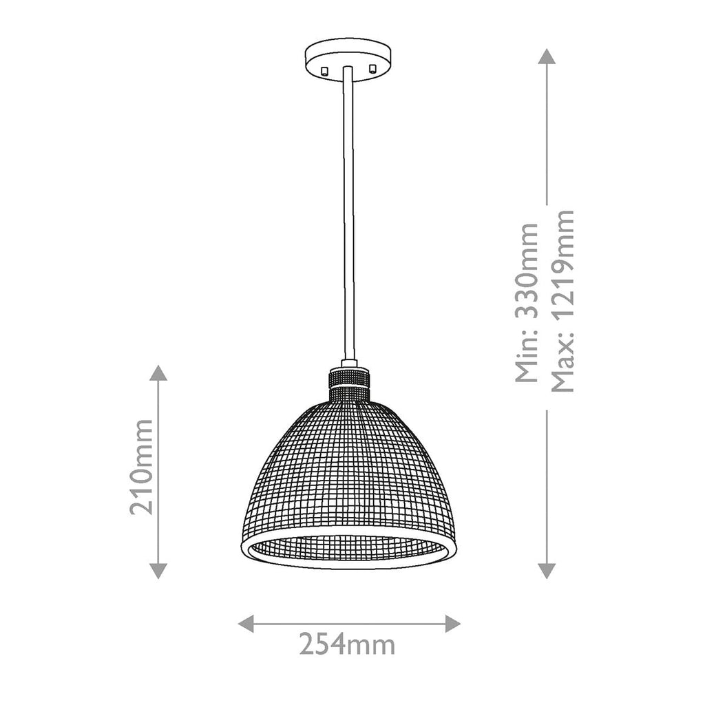 Elstead Hampstead Duo-Mount Pendant in Painted Natural Brass
