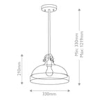 Elstead Hampton Duo-Mount Pendant in Graphite