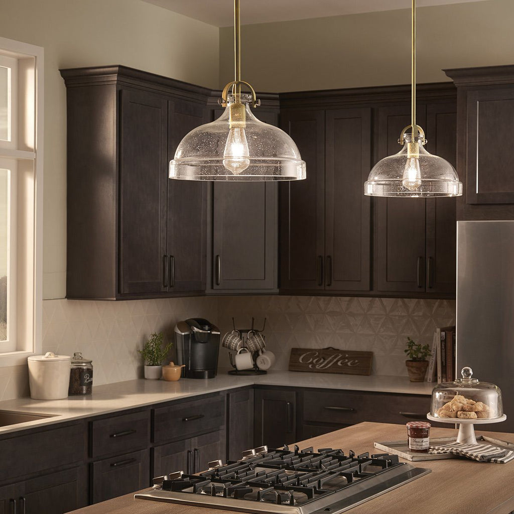 Elstead Hampton Duo-Mount Pendant in Painted Natural Brass