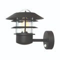 Elstead Helsingor 1 Light Outdoor Wall Lantern with PIR in Black