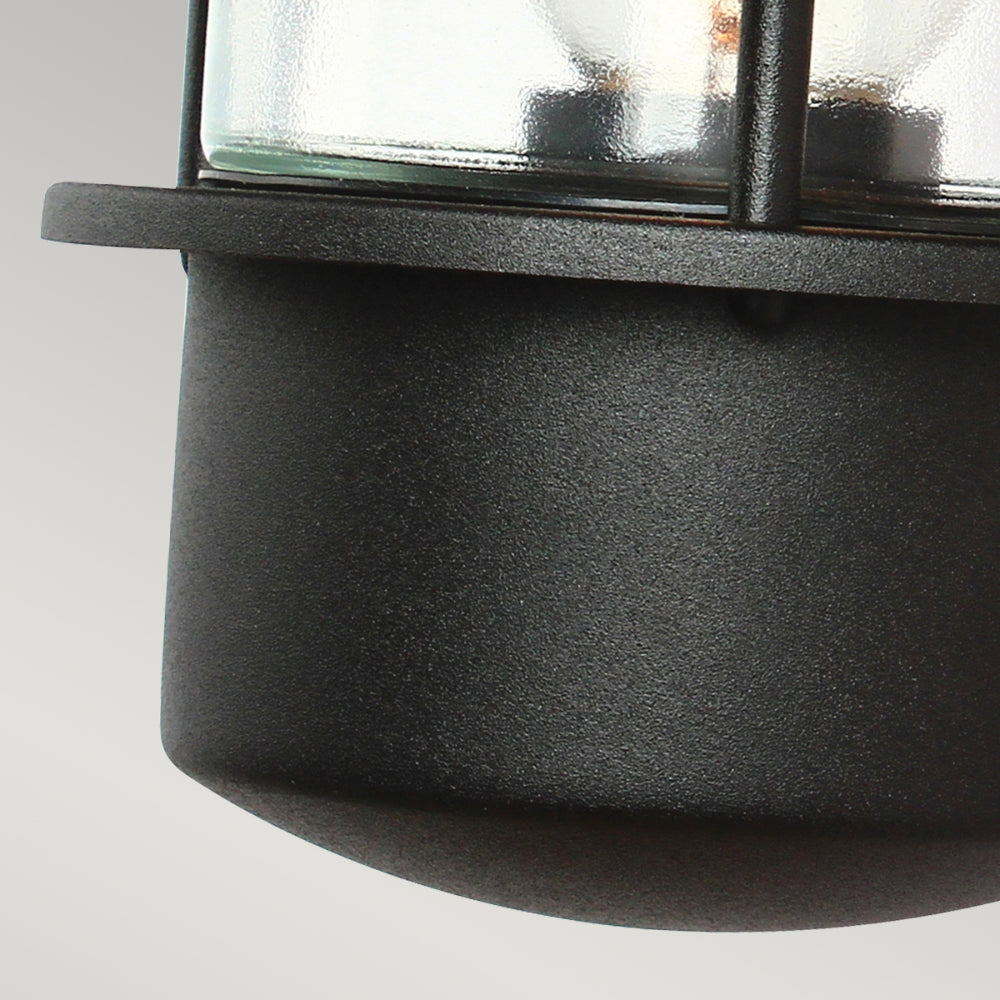 Elstead Helsingor 1 Light Outdoor Wall Lantern with PIR in Black