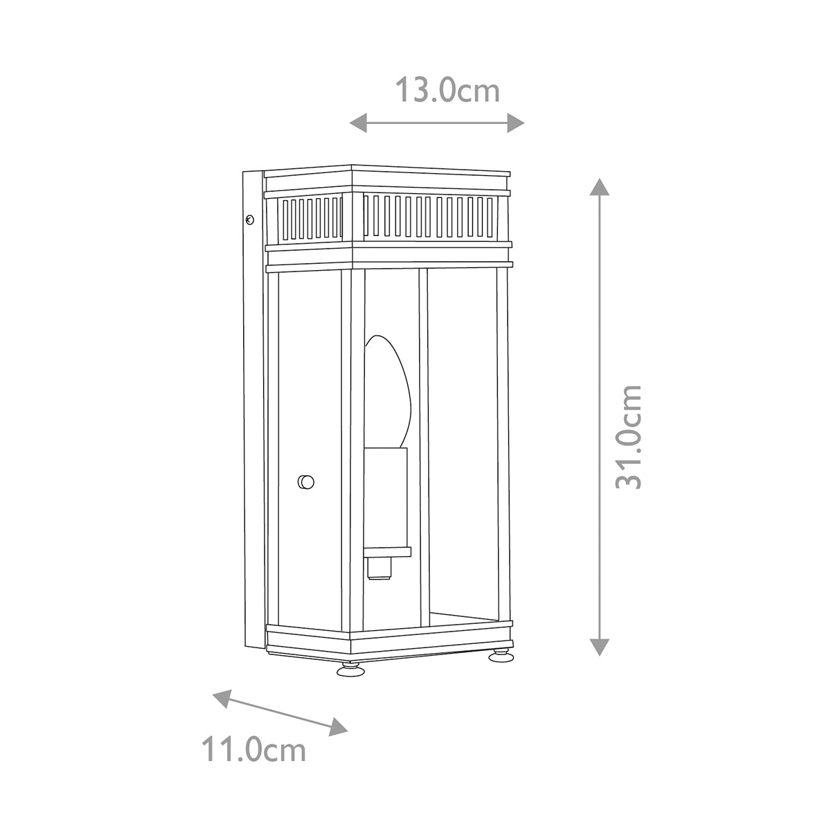 Elstead Holborn Single Outdoor Coastal Wall Lantern in Dark Bronze