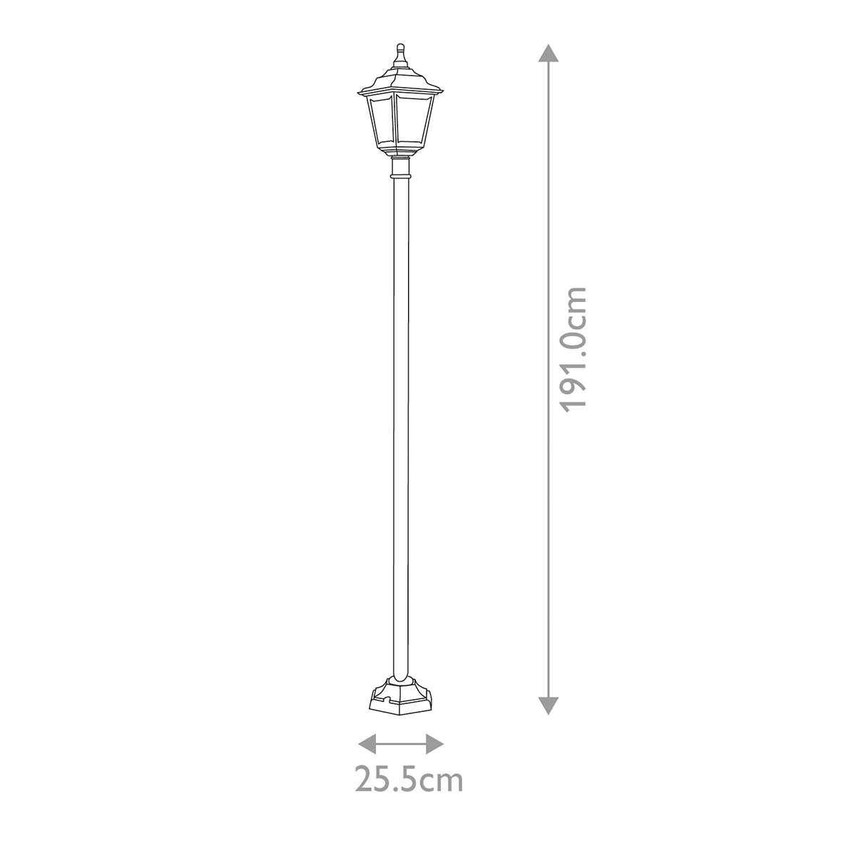 Elstead Kerry Lamp Post in Black