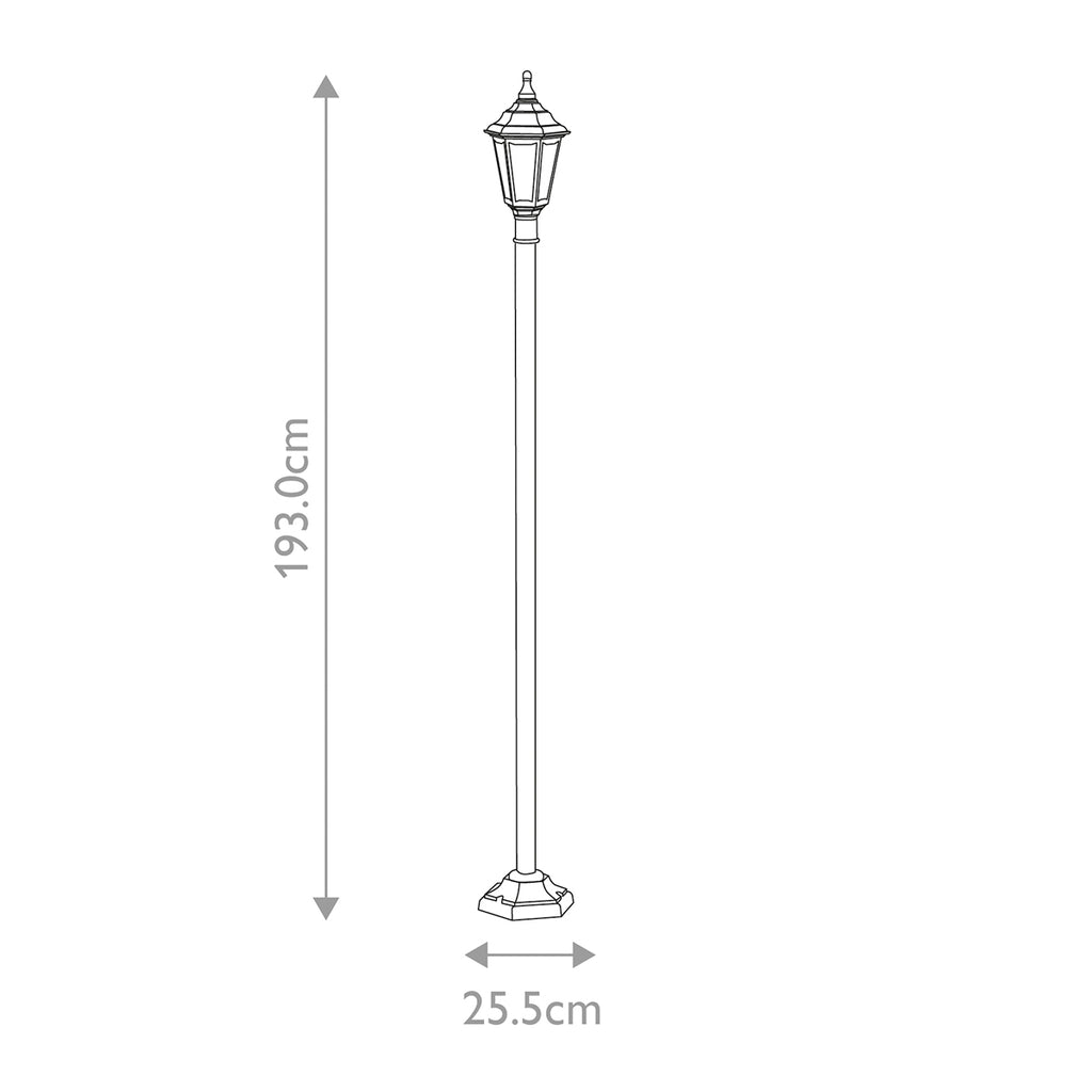 Elstead Kinsale Lamp Post in Black