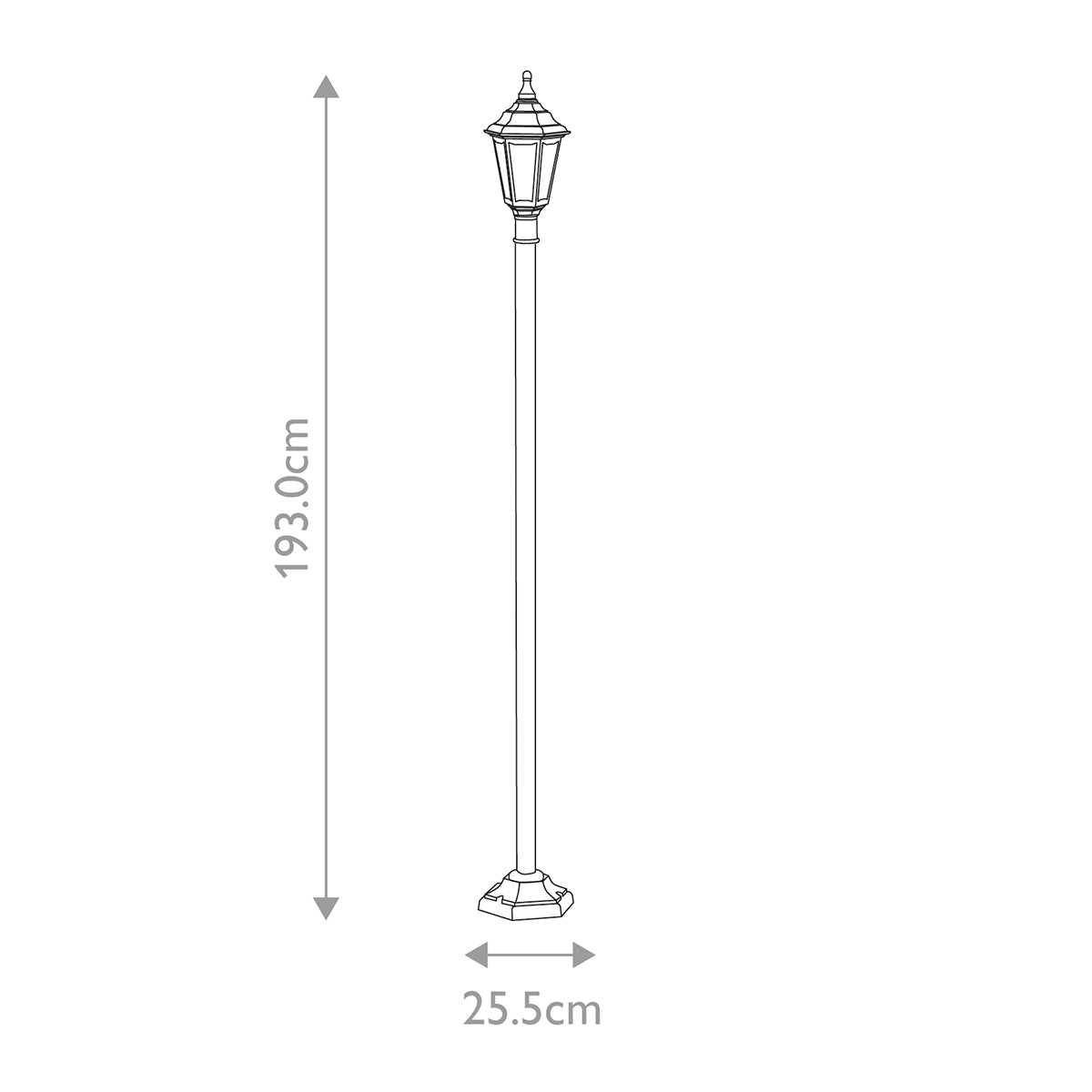 Elstead Kinsale Lamp Post in Black