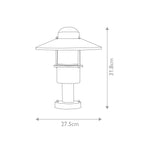 Elstead Klampenborg 1 Light Pedestal with PIR in Black