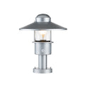 Elstead Klampenborg 1 Light Pedestal with PIR in Silver