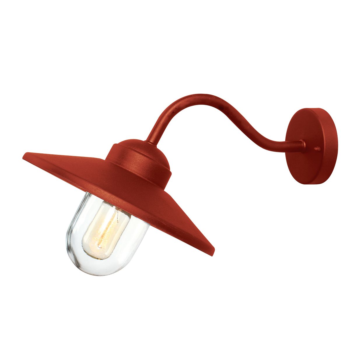 Elstead Klampenborg Outdoor Wall Lantern in Oxide Red