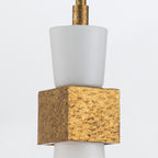 Elstead Kristy Mini Pendant Distressed Gold with Opal Glass Shade