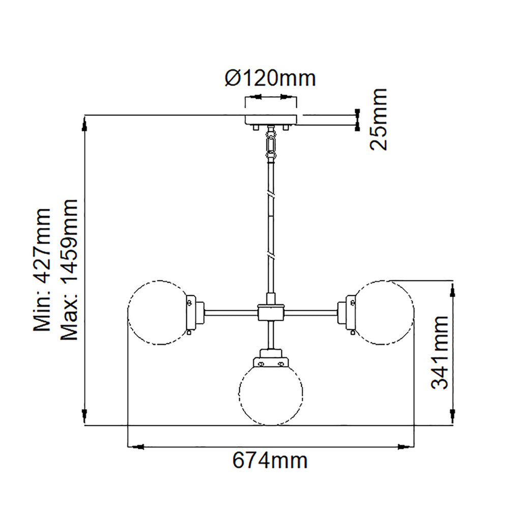 Elstead Kula 5 Light Chandelier in Polished Nickel