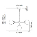 Elstead Kula 5 Light Chandelier in Polished Nickel