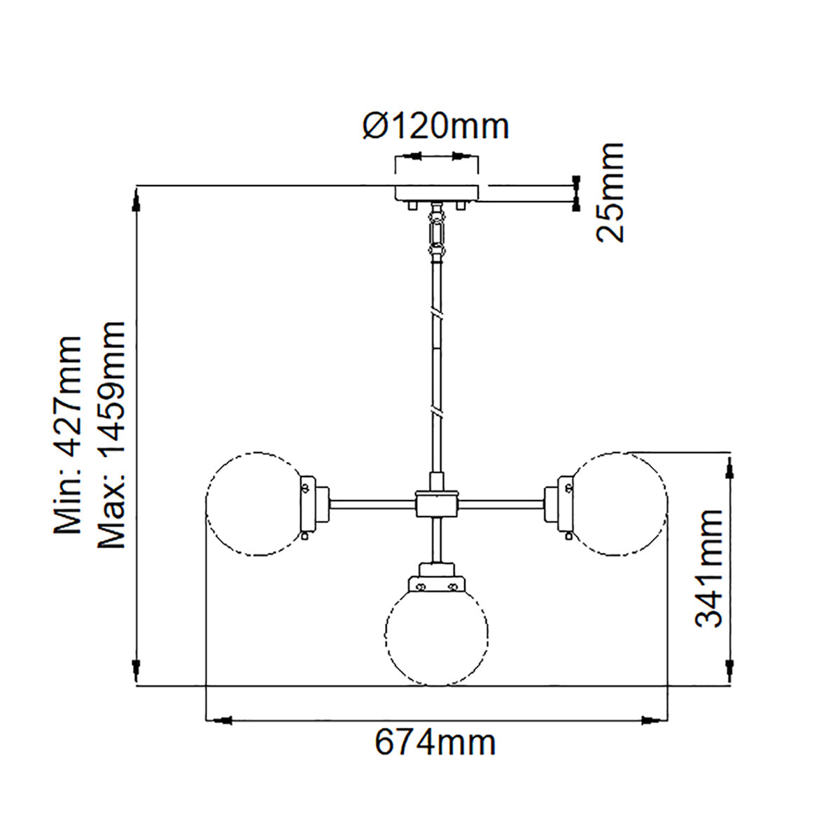 Elstead Kula 5 Light Chandelier in Polished Nickel
